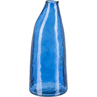 Flaschenvase Aus Glas  Royalblau (Größe: 11 50X11 50X28cm)