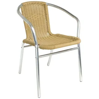 pemora Gartenstuhl Terrassenstuhl Outdoor-Stuhl Bistrostuhl KIR stapelbar beige