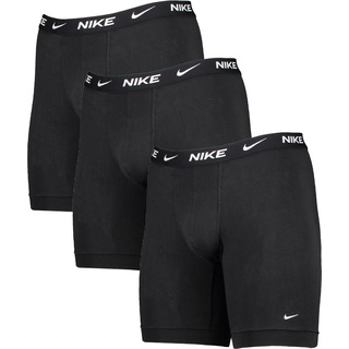 Nike, Herren, Unterhosen, BOXER BRIEF LONG 3ER PACK BOXERSHORT, Schwarz, (XL)