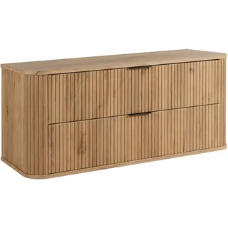 3e 3xe living.com Badezimmerschrank 2 Schubladen 41,5 x 120 x 51,7 cm Braun/Gold