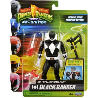 Playmates Mighty Morphin Power Rangers Auto-Morphin Black Ranger 12 cm - Schwarz