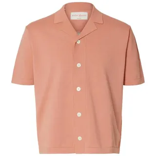 SELECTED HOMME Poloshirt SLHAMOUR INTARSIA RELAXED POLO CARD L