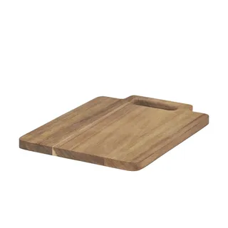 KHG Tablett eckig  klein  Tabletts aus Akazienholz , holzfarben , Holz , Maße (cm): B: 22,5 H: 1,5