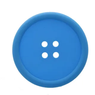 dissot Big Button Silikon-Untersetzer, lustiges Design, Retro-Getränke-Tischset, Blau