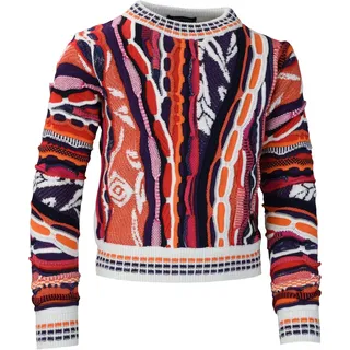 Carlo Colucci Pullover Casassa navy / dunkellila / orange / rot / weiß 110-116