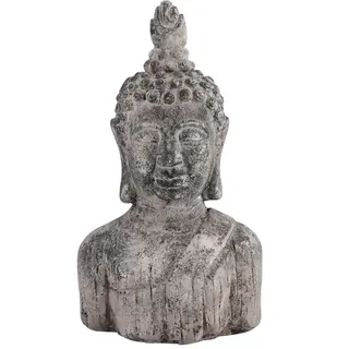 Deko Figur Buddha ¦ grau ¦ Zement ¦ Maße (cm): B: 20,5 H: 38 T: 12,5