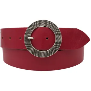 Ledergürtel ANNAMATONI "AnnaMatoni Ledergürtel Flia Ledergürtel Flia", Damen, Gr. TW90 - 105cm Gesamtlänge, rot (rot 350), 100% Leder, Gürtel Ledergürtel