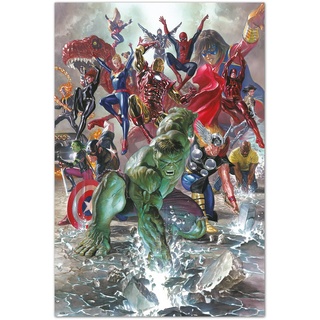 Grupo Erik Poster Marvel Los Vengadores - Marvel Legacy by Alex Ross Wanddeko 61 x 91,5 cm