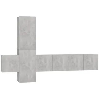 vidaXL TV-Schrank-Set 5-tlg. Betongrau Holzwerkstoff