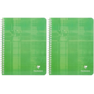 Clairefontaine MAXI 87244C Spiralgebundenes Notizbuch A5 im Quadrat 4 x 4 100 Seiten,farblich sortiert, 1 Buch (Packung mit 2)