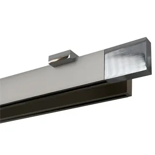 GARESA Vorhangstange FLAT 2-läufig Ø 16 mm 170 cm Silber