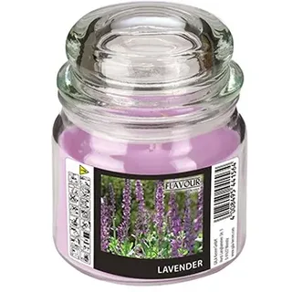 Papstar Maxi-Duftkerzen im Glas, Lavendel, Ø 90 mm · 120 mm, "Flavour", 4 Stück