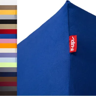 r-up Beste Spannbettlaken Doppelpack 120x200-130x220 bis 35cm Höhe viele Farben 95% Baumwolle / 5% Elasthan 230g/m2 Oeko-TEX stressfrei auch für hohe Matratzen (Royalblau)