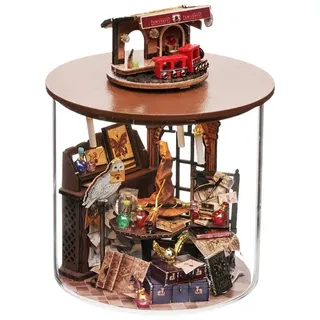 Cute Room 3D-Puzzle Puppenhaus Miniatur DIY hölzernes Zeit Magie, Puzzleteile, 3D-Puzzle, Miniaturhaus, Maßstab 1:24, Modellbausatz zum basteln
