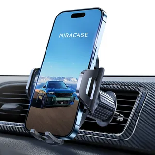 Miracase Handyhalterung fürs Auto für Lüftungsschlitze [verstellbar und rutschfest] Handfreie Handyhalterung fürs Auto, ideal für Reisende, Autofahrer, geeignet für alle Smartphones