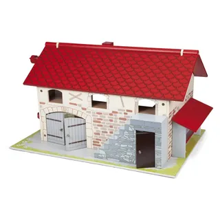 Papo - Großer Bauernhof aus Holz Spielzeug für Kinder - ab 3 Jahren - Kollektion Leben auf dem Bauernhof - Kreativspiel Bauernhofwelt - Geschenkidee Spielzeug für Mädchen und Jungen - 55 cm x 38 cm
