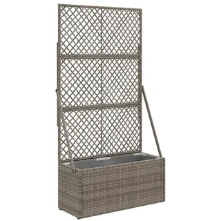 vidaXL Gartenpflanzer mit Gitter 70 x 30 x 135 cm Grau