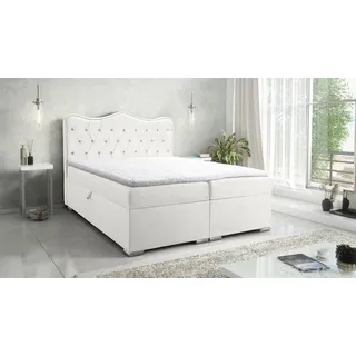 Boxspringbett Schlafzimmerbett SULTAN New in Stoff Velvet X Hellcreme 220x200cm