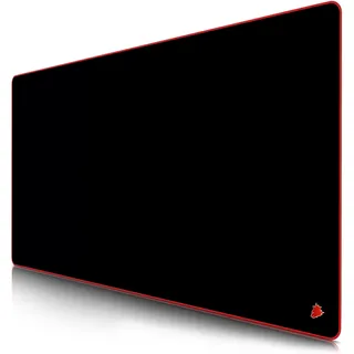 Titanwolf Gaming Mauspad, XXXL Speed Mausmatte 1200 x 600 mm, Geschwindigkeit & Präzision, Symbol Red (3XL), Mausmatte, Schwarz