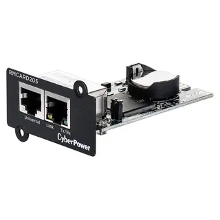 CyberPower  CyberPower RMCARD205 Netzwerkkarte 100MB, IPv4/v6, SNMPv1/v3, HTTP/HTTPs, TCP/IP, UDP, DHCP, NTP, DNS, SMTP, SSH, SSL, TLS, Telnet, FTP und Syslog, komp. mit ext. Sensor (Optional), für Expansion Port