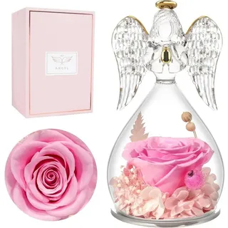 Miofula Geschenk für Mama Ewige Rose Engel Figur Handgefertigte Forever Rose