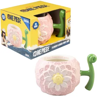 Grupo Erik 3D Kaffeetasse Tasse One Piece Manga Flora Frucht Teetasse - Keramik Kaffeebecher Größe 16,4 x 10,8 x 12,3 cm Fassungsvermögen 650 ml - Offizielle Lizenz One Piece Anime Merch Geschenke