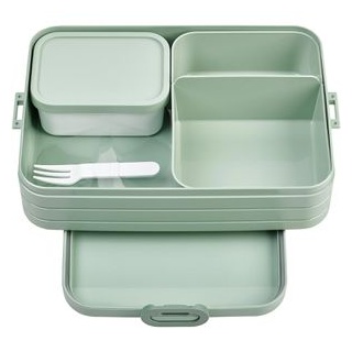 Mepal Lunchbox Bento Take a Break large Kunststoff, Brotdose mit Einsatz, Nordic sage, 1,5 l
