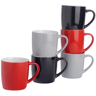 Argon Tableware Farbige Kaffeetassen - 350ml - Modern - Pack Von 6