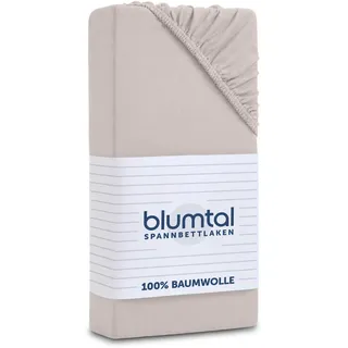 Blumtal Spannbettlaken Jersey 90 x 200 cm beige 2 St.