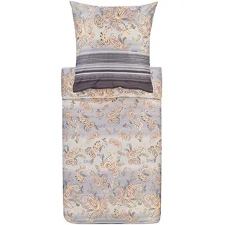 Bassetti Wendebettwäsche Tosca G1, Grau, Textil, Ornament, 155x220 cm, Textiles Vertrauen - Oeko-Tex®, pflegeleicht, bügelleicht, Schlaftextilien, Bettwäsche, Bettwäsche, Makosatin-Bettwäsche