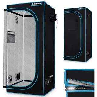 plantigrow Growbox Indoor Gewächshaus 80 x 80 x 180 cm Schwarz