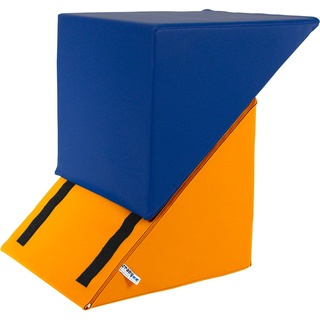 Verstellbarer Bandscheibenhocker Sitzhocker Sitzwürfel Hocker Kunstleder 40x40cm