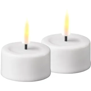 Deluxe Homeart Teelicht LED weiß 2 Stück