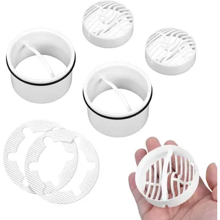 2 Set Haarsieb Dusche Duschabfluss Haarfänger Sieb Dusche Abfluss Haare Duschsieb Abfluss Haare Abflussfilter mit Wellensieb-Design für Duschtasse Verstopfungsschutz Leicht zu Reinigen für Bad Küche