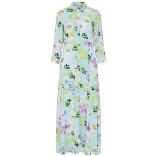 Y.A.S Hemdblusenkleid YASSAVANNA LONG SHIRT DRESS mit 3/4 Ärmel blau XS (34)