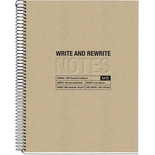 Miquelrius Collegeblock Eco Design A5 kariert Beige