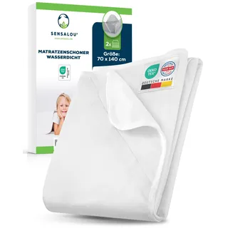 Sensalou Matratzenschoner wasserdicht 70 x 140 cm Matratzenschutzauflage 2er Set 2 St