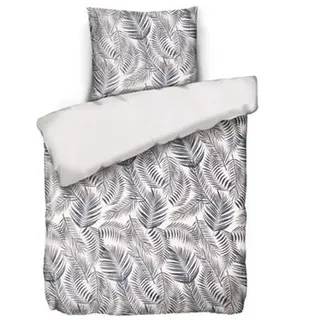 MONT CHALET Wendebettwäsche 3D-Farn Mikrofaser Chinchilla Einzelbett, 2tlg.