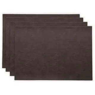 ASA Tischset Vegan Leather, Dunkelbraun, Kunststoff, rechteckig, 46x33 cm, abwischbar, Wohntextilien, Tischwäsche, Tischsets