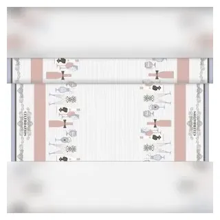 Sovie HORECA Tischdeckenrolle Celebration in Grau-Rosa aus Linclass® Airlaid 120 cm x 25 m, 1 Stück - Feier Sekt Wein Glas Silvester Geburtstag