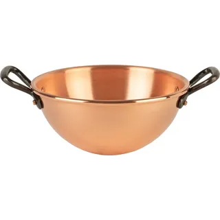 Cuisine Romefort | Schlagschüssel aus Kupfer Ø 20 cm | Rührschüssel mit zwei Gusseisengriffen, ideal um Eiweiß steif zu schlagen