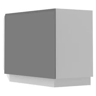 Feldmann-Wohnen Unterschrank Avellino (1-St) 90x90x82cm grifflos lava - dust grey Acryl matt (AV-D12R/90) grau