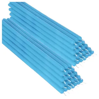 NKlaus Formkerze 50x Hell Blau Paraffinwachs 26cm Tropfkerzen Ritua blau