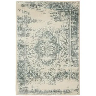 benuta Basic Teppich Suki - Creme/Mint 80x150 cm - Kunstfaser - Rechteckig, & im Style: Vintage, Orient Style - pflegeleicht, für Wohnzimmer Schlafzimmer