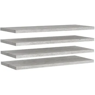 vidaXL Wandregal 90 x 23,5 x 3,8 cm Betongrau