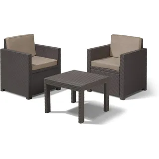 Allibert Polyrattan Balkonmöbel-Set "Victoria",braun,
