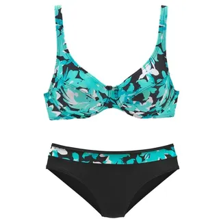 PETITE FLEUR Bügel-Bikini Damen türkis-bedruckt Gr.36 Cup E