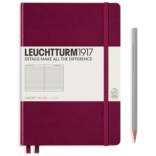 Leuchtturm1917 Notizbuch Medium Hardcover A5 Port Red, liniert