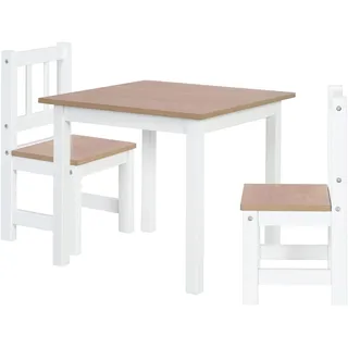 roba Kindersitzgruppe Woody 3-tlg. Holz/MDF lackiert weiß
