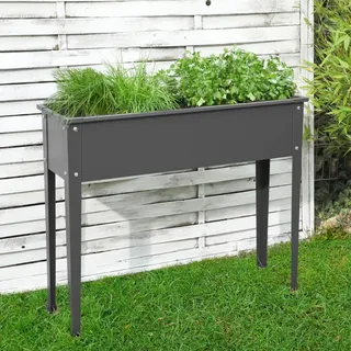 Floraworld Hochbeet Season 100 x 30 x 80 cm Anthrazit